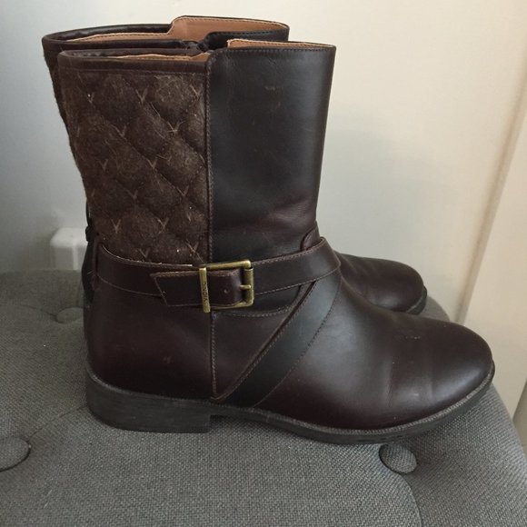 Gently Used size 7.5 Vionic Brown Leather short (half calf length) boots - Picture 2 of 5